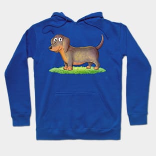 Dachshund hand Drawn Hoodie